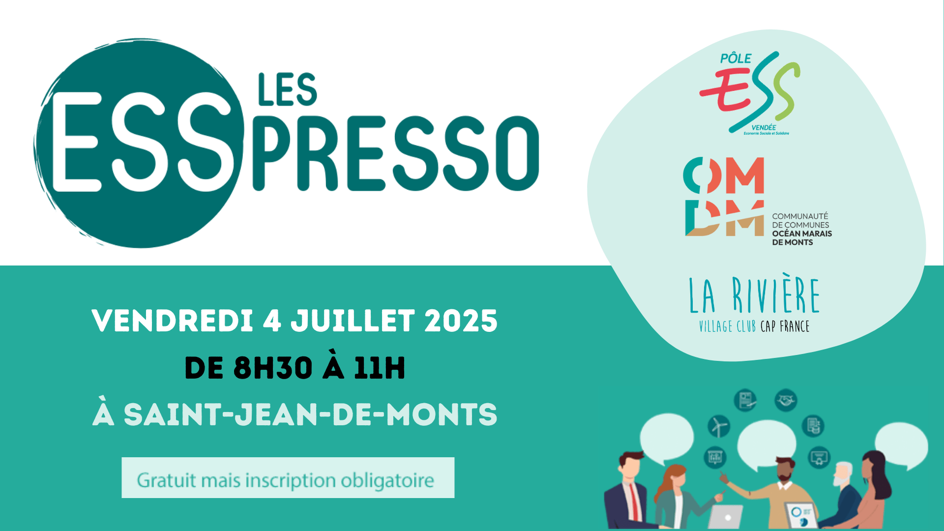 Vendredi 4 juillet de 8h30 à 11h